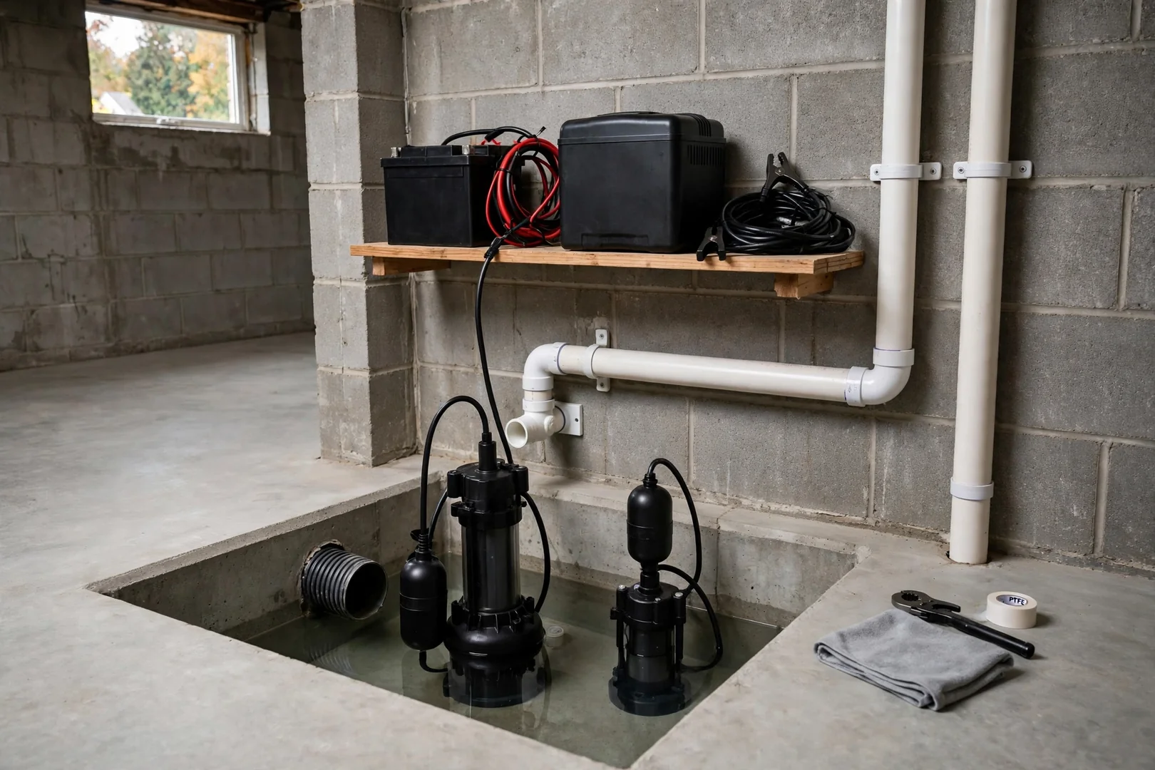 Sump Pump Replacement With Battery Backup
