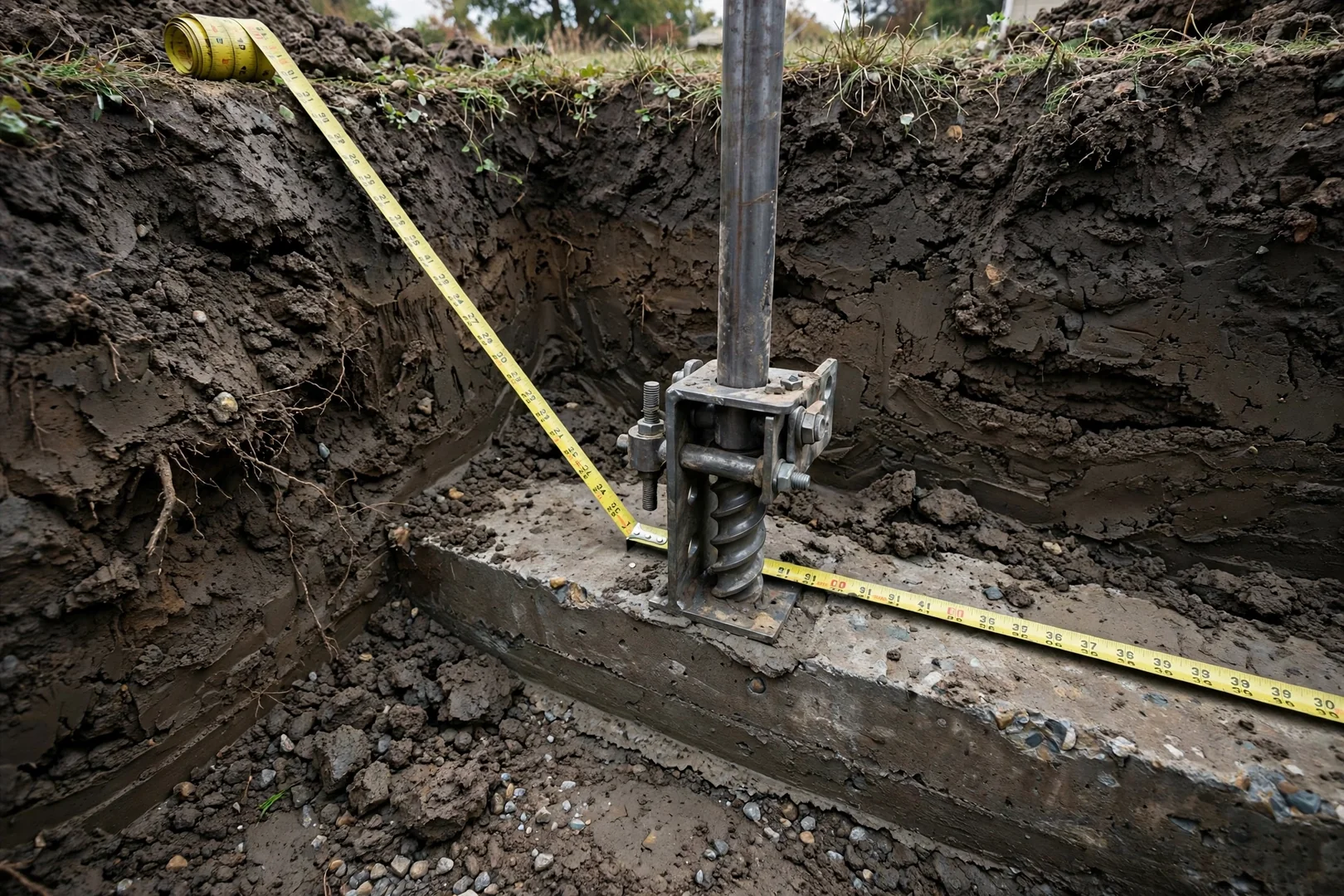 Basement Wall Footing Stabilization in Expansive Clay