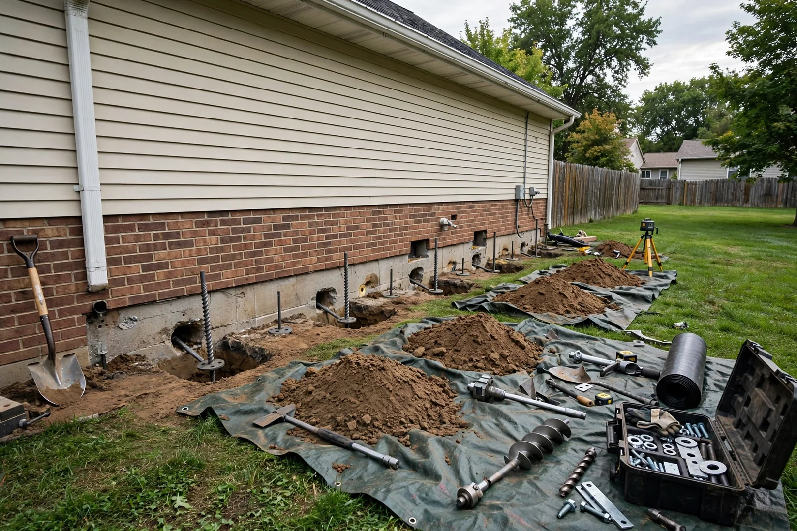 Wall Anchor Installation for Clay Soil Pressure